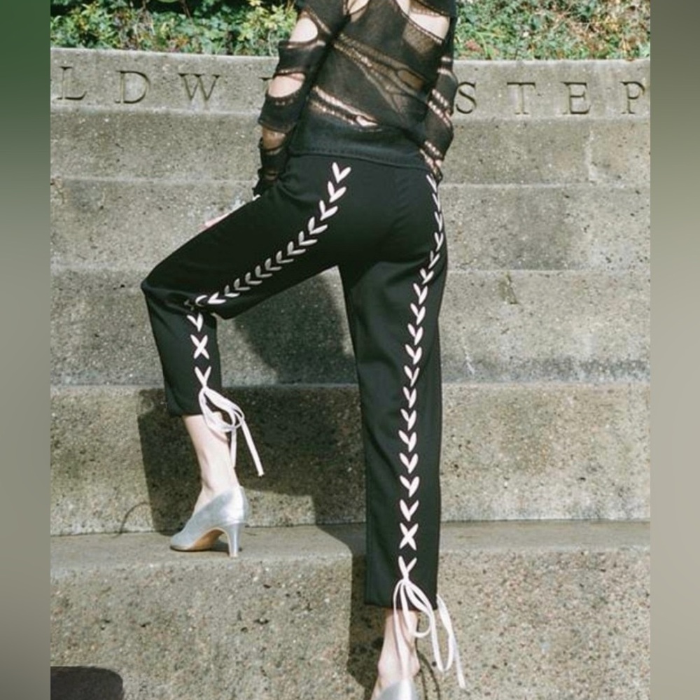 Archival Yohji Yamamoto Japan Rare Corset Lace Linen Pants | Size 3